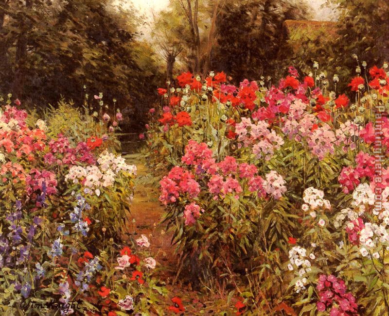 A Flower Garden painting - Louis Aston Knight A Flower Garden art painting